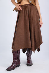 Flare Skirt -Brown